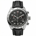 Carrera Chronograph Silver and Black Dial with White Details