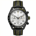 Carrera Chronograph Black and White Dial with Yellow Details