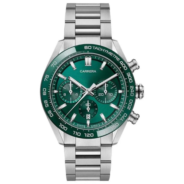 Carrera Silver and Green Dial